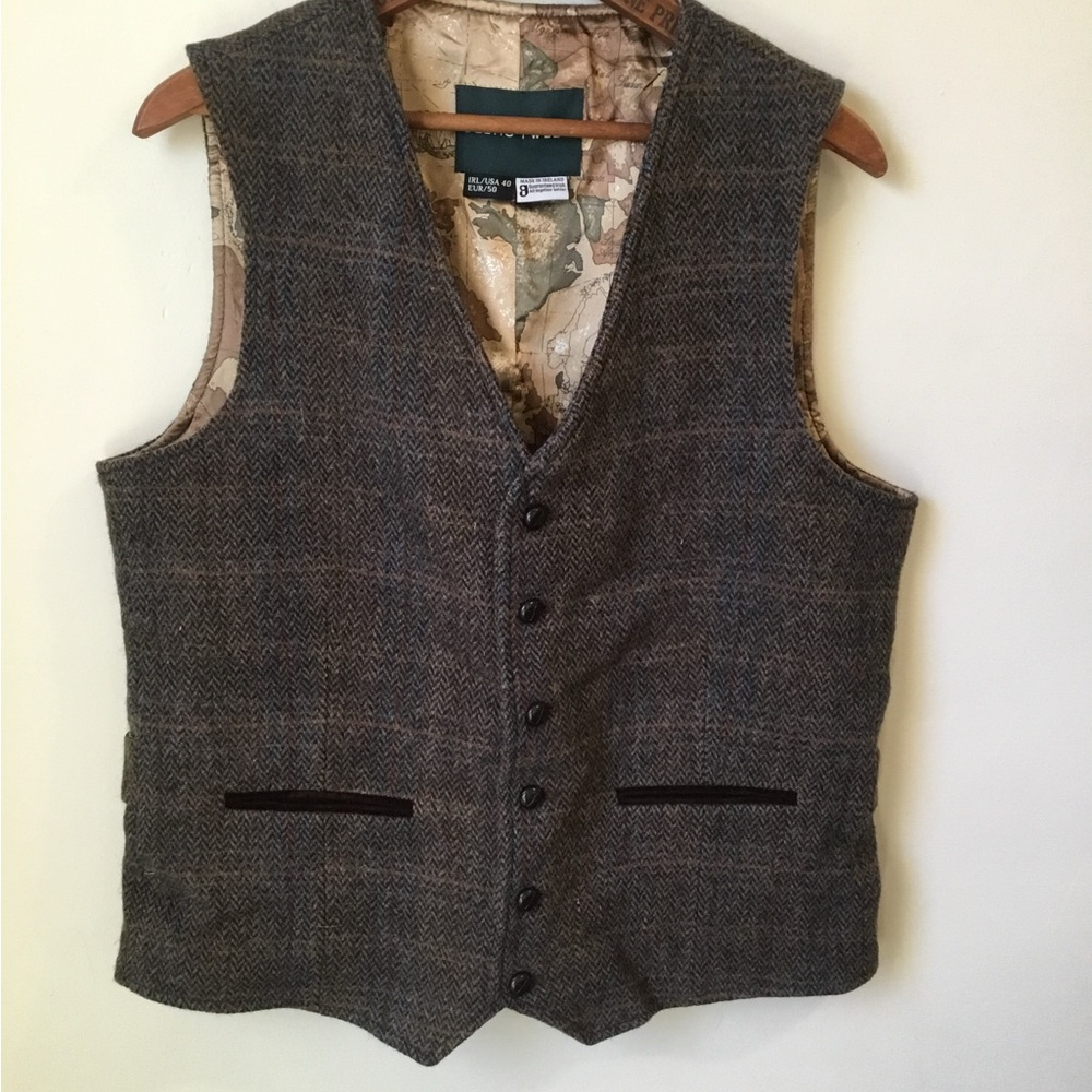 Celtic Tweed Brown Hunting Tweed Vest NWT - Picture 4 of 6